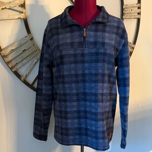 John Wayne Men's Blue Plaid Sweater